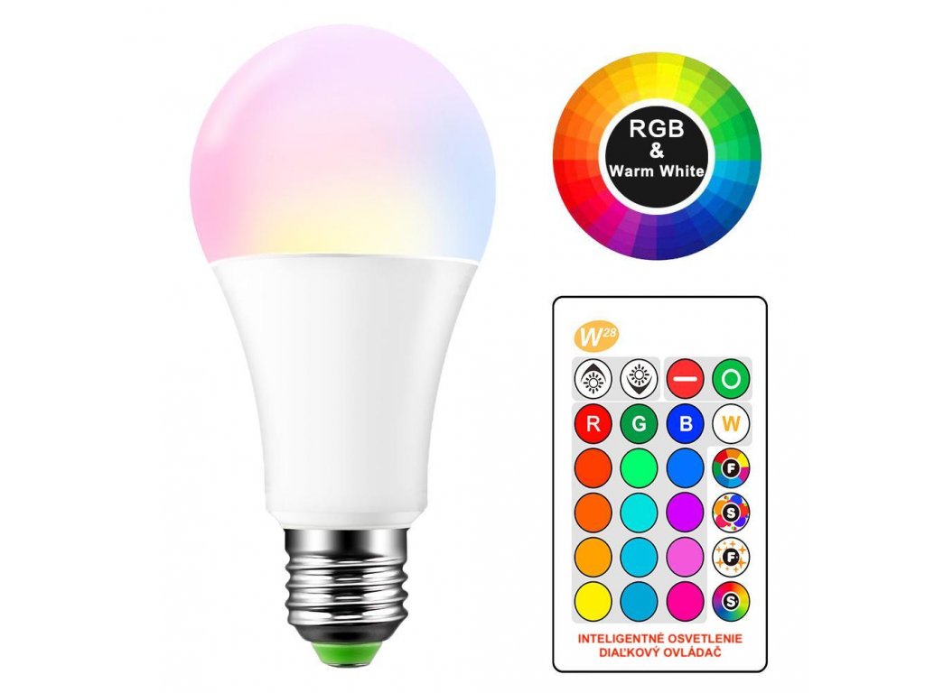 RGB LED žiarovka